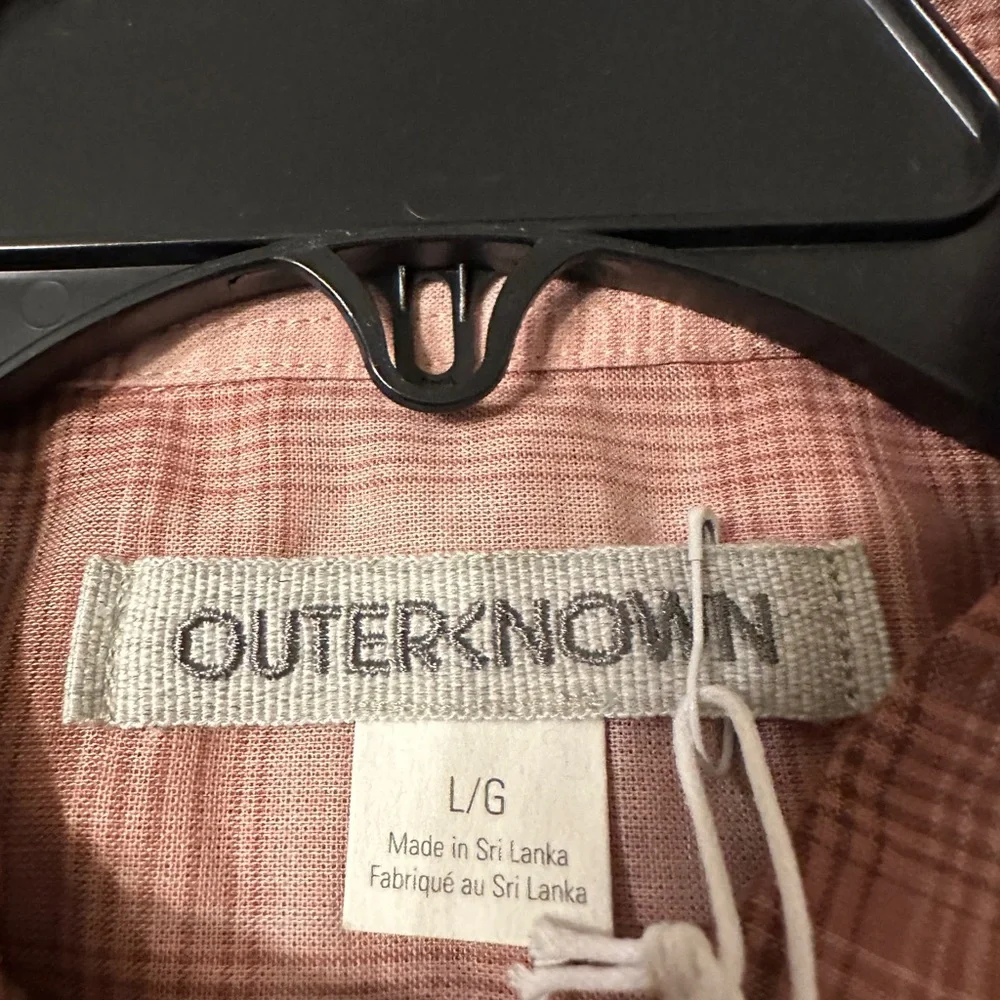 Outerknown Winddrift Plaid Button-Up Women's Top - NWT - Size L - Picture 7 of 12